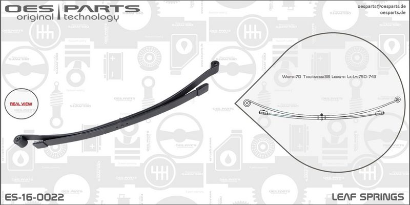 OES PARTS Lāgu atsperes loksne ES-16-0022